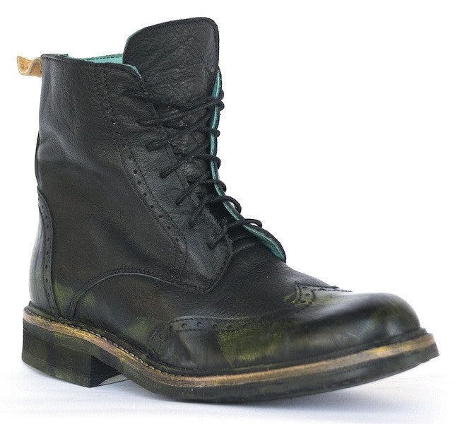 No.0008 INTERCHANGE wing tip boot Black - pskaufmanfootwear