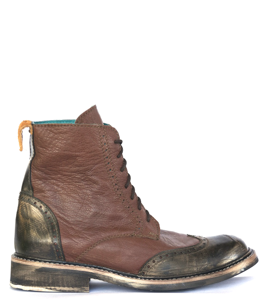 No.0008 INTERCHANGE wing tip boot Tan - pskaufmanfootwear