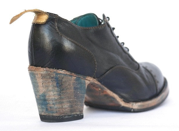 No.0019 CROSSWALK cap toe oxford Black - pskaufmanfootwear