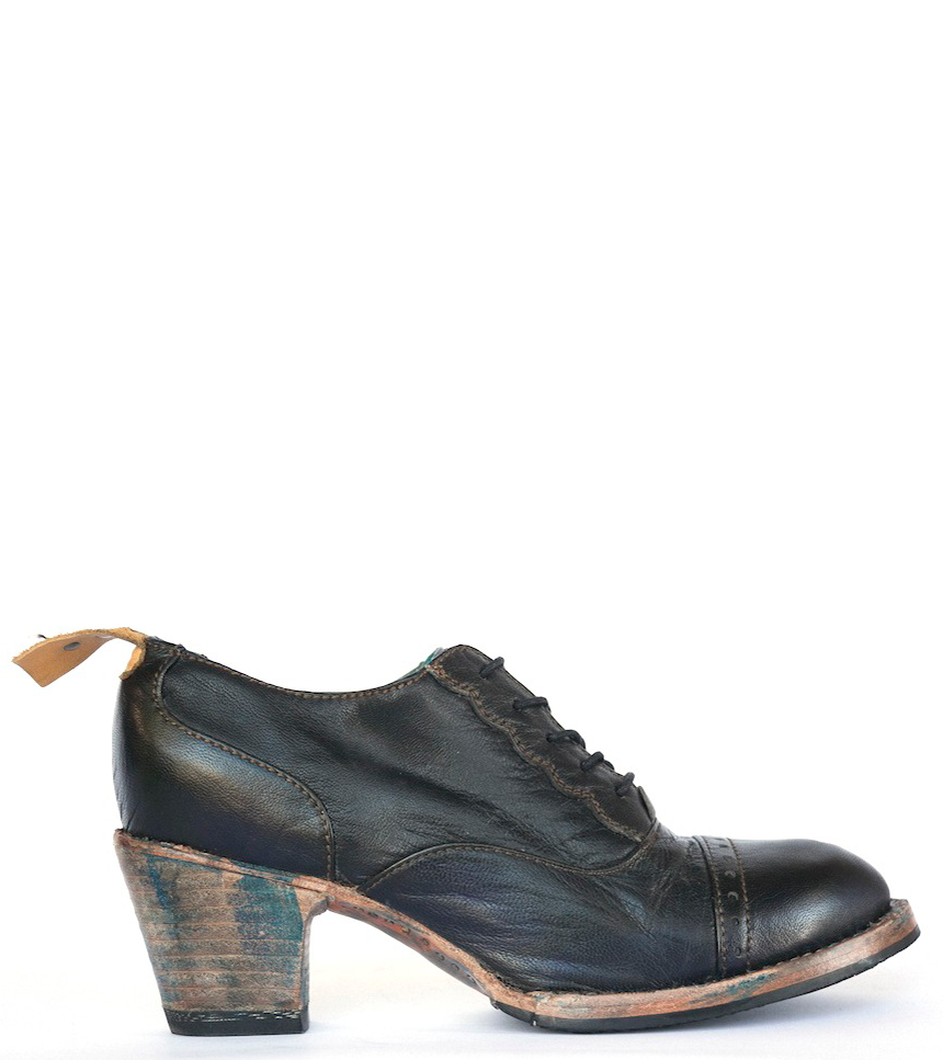 No.0019 CROSSWALK cap toe oxford Black - pskaufmanfootwear