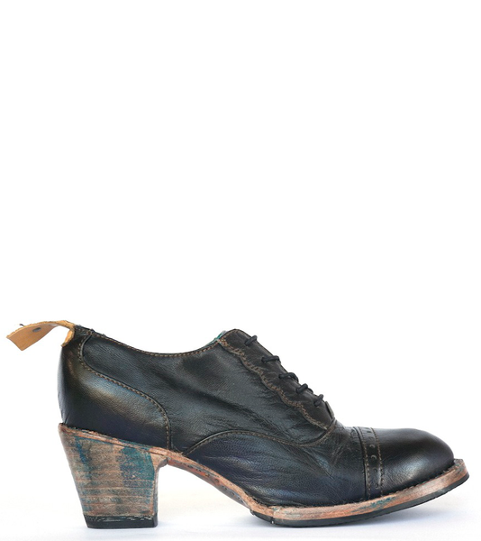 No.0019 CROSSWALK cap toe oxford Black - pskaufmanfootwear