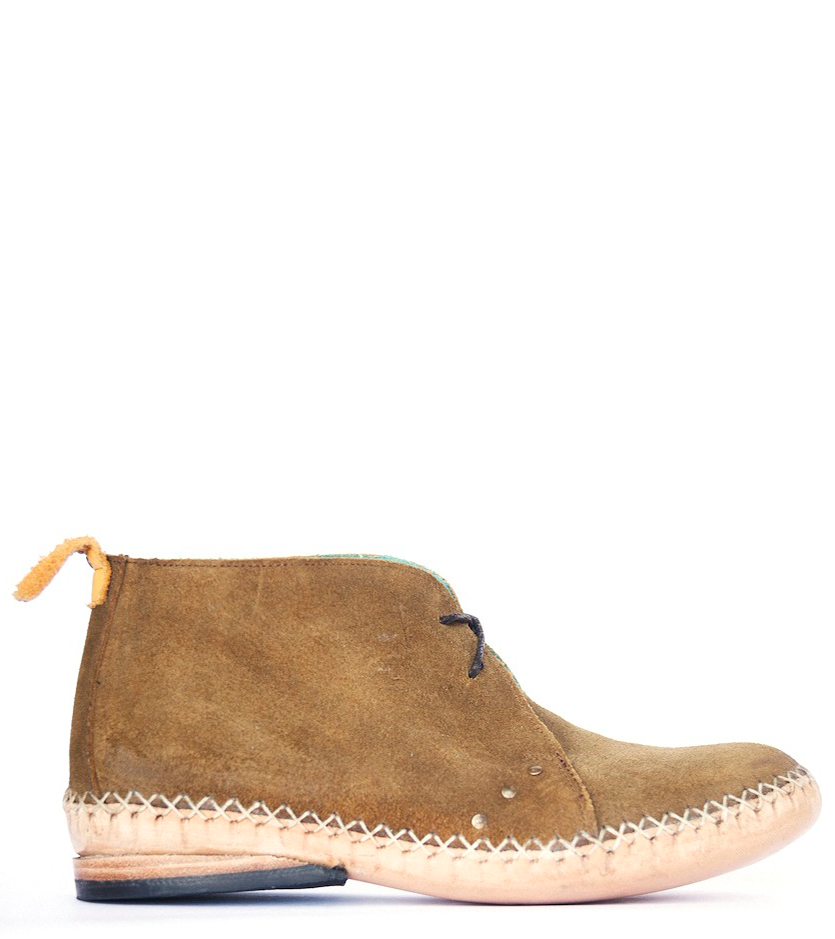 No.0025 UNDERPASS moccasin desert boot Oiled Tan Suede - pskaufmanfootwear