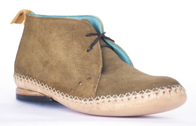 No.0025 UNDERPASS moccasin desert boot Oiled Tan Suede - pskaufmanfootwear