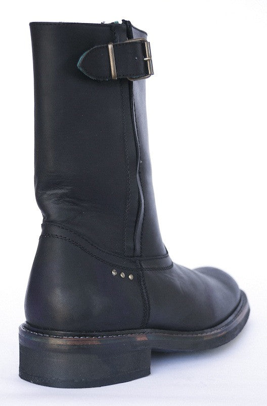 No.0030 HIGHWAY side zip boot Black - pskaufmanfootwear