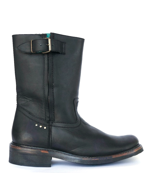 No.0030 HIGHWAY side zip boot Black - pskaufmanfootwear