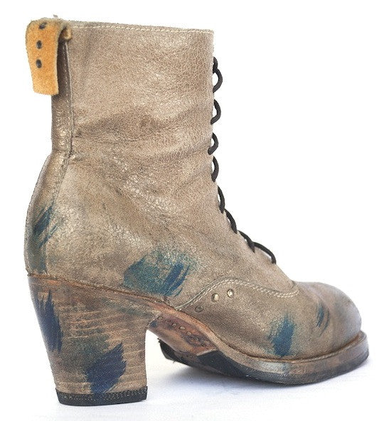 No.0036 CROSSWALK ankle lace-up boot Beige - pskaufmanfootwear