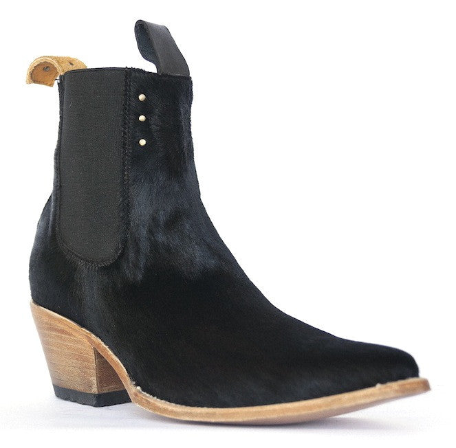No.1001 FREEWAY chelsea boot Black Fur - pskaufmanfootwear