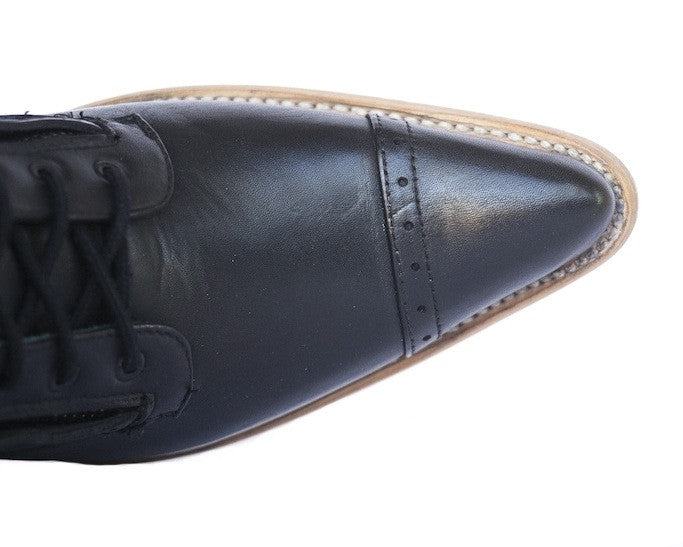 No.2002 FREEWAY lace-up knee boot Black - pskaufmanfootwear