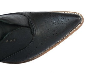No.2025 SIDEWALK laceless oxford Black - pskaufmanfootwear