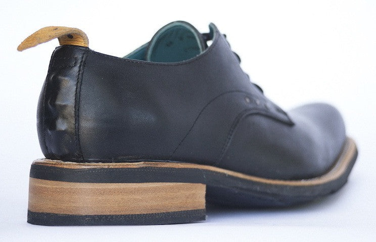 No.1044 TARMAC tie shoe Black WOMEN - pskaufmanfootwear