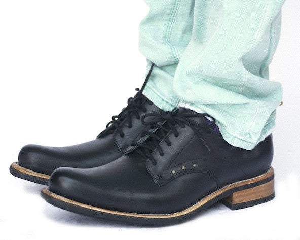 No.1044 TARMAC tie shoe Black WOMEN - pskaufmanfootwear