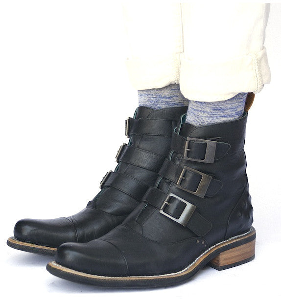 No.2045 TARMAC buckle boot Black MEN - pskaufmanfootwear