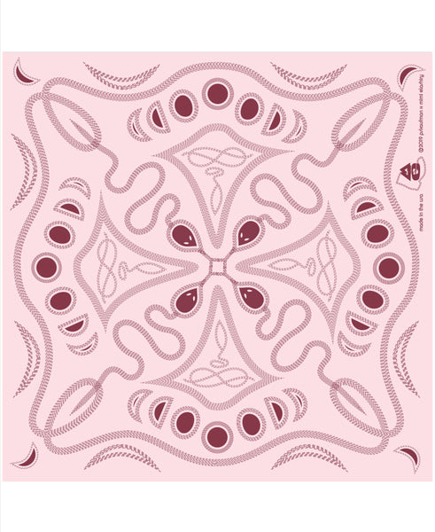 pskaufmanxME snakey bandana/ berry on pink