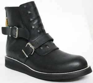 No.1011 ROADWAY back zip boot Black
