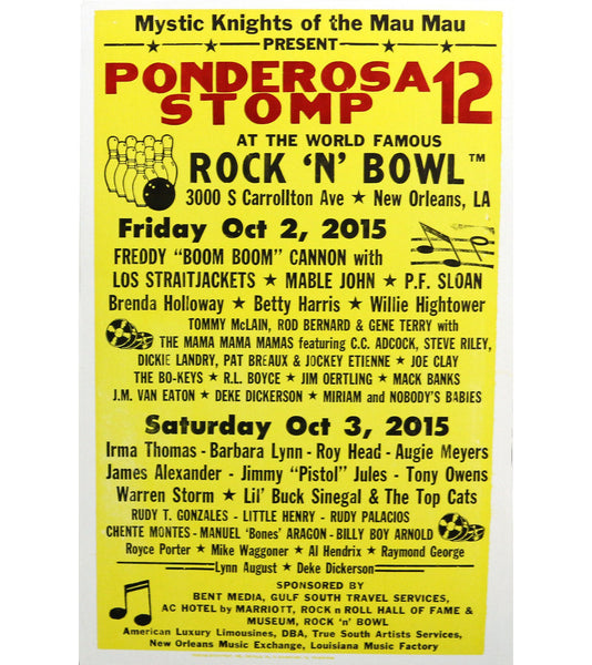 Ponderosa Stomp 2015 Lineup Poster - pskaufmanfootwear