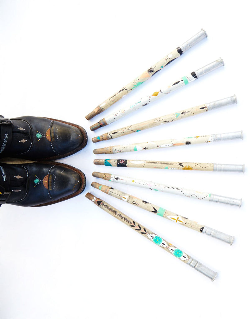 bunnie reiss x pskaufman... painted totem poles - pskaufmanfootwear