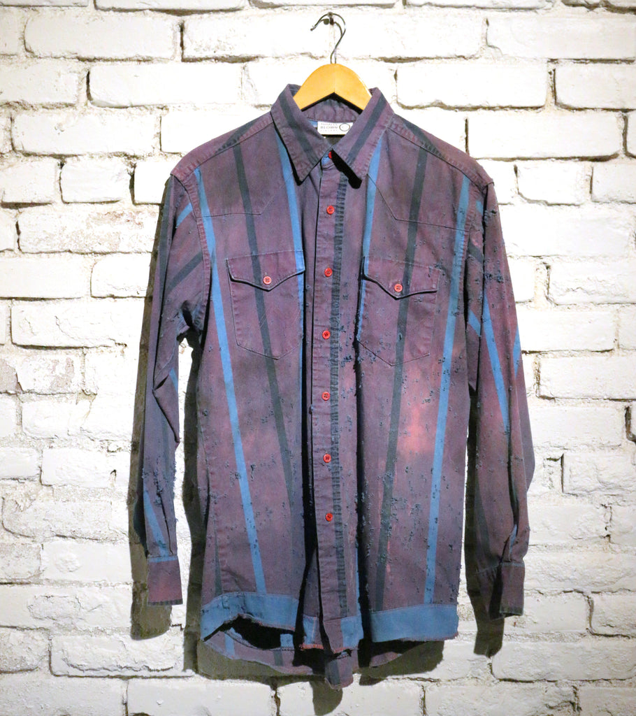 totally blown x pskaufman... Stripped western shirt - pskaufmanfootwear