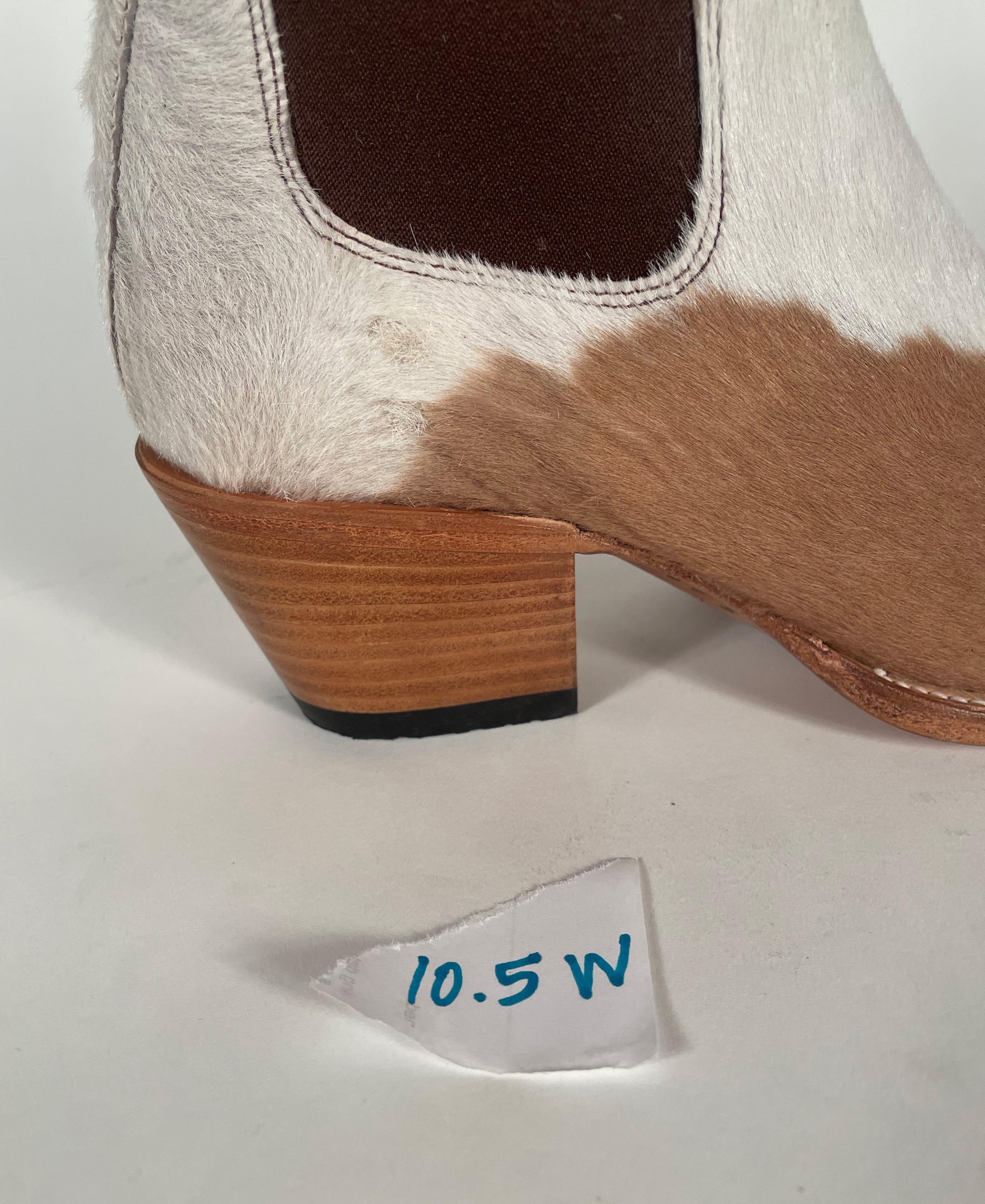 No.1001 freeway chelsea brown/white fur sz 10.5w pskaufmanfootwear
